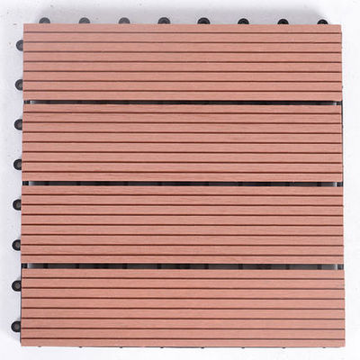 120 X 120MM Teras Anti Uv WPC DIY Zemin Kaplaması Mocha WPC Ahşap Plastik Kompozit Zemin Kaplaması