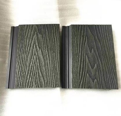 Eko Siyah Yanmaz 3d Duvar Kaplama Fayans Ahşap Plastik Kompozit Dış Cephe Kaplama