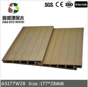 117 X 14MM Ahşap Plastik Kompozit Döşeme Çizimi WPC Dış Cephe Kaplaması