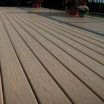 Sanatsal Kahverengi Eko Ahşap Kompozit Decking Co Ekstrüzyon WPC Mildewproof