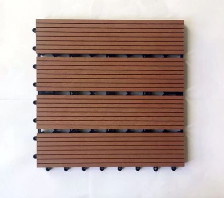 WPC HDPE Diy Kilitli Güverte Fayans Döşeme WPC Ahşap Plastik Kompozit Zemin Kaplaması